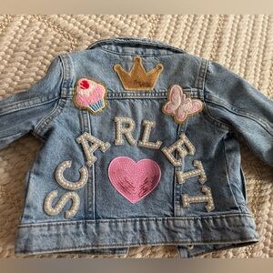 Kids “SCARLETT” Denim Jacket with Patches